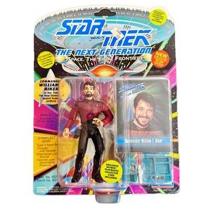 Star Trek The Next Generation COMMANDER WILLIAM RIKER 1993 Playmates Figure NEW!